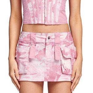 I.Am.Gia Eydis Cargo Mini Skirt in Pink Camo
